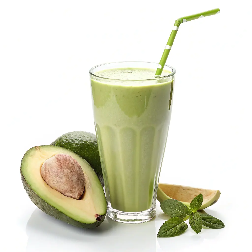 A refreshing glass of avocado