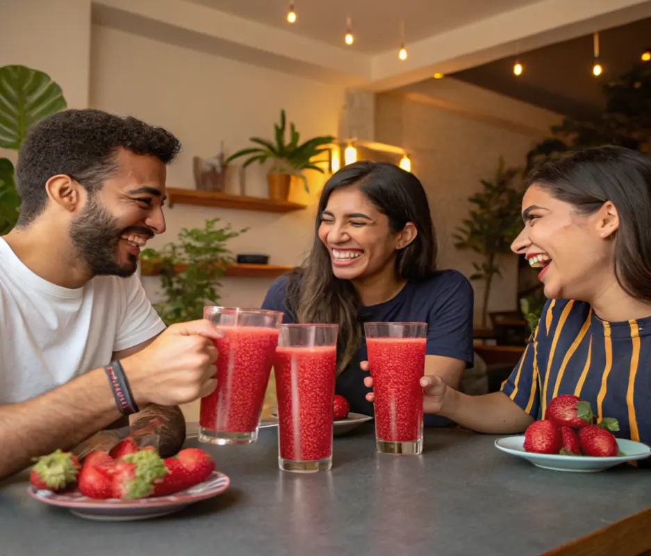 strawberry-juice-with-friends